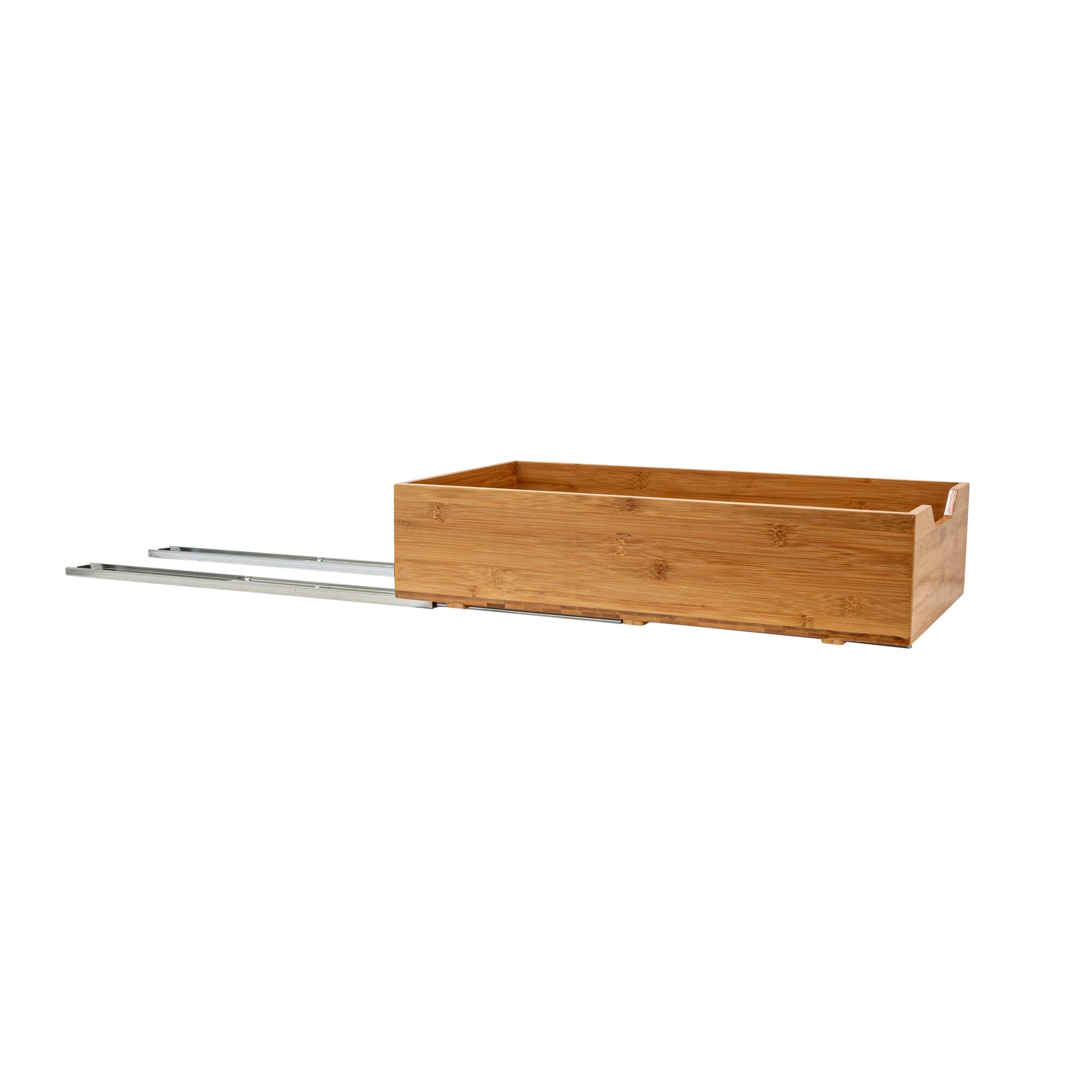Household Essentials Glidez Bamboo & Steel Slide-Out Storage Organizer